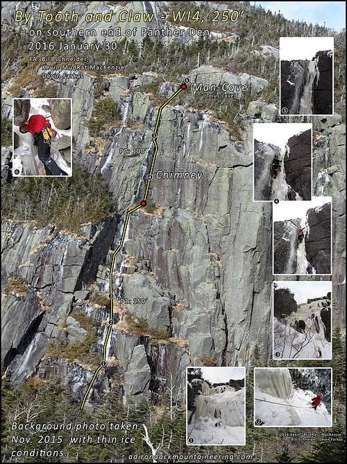 Panther Gorge-New Ice Route-By Tooth and Claw