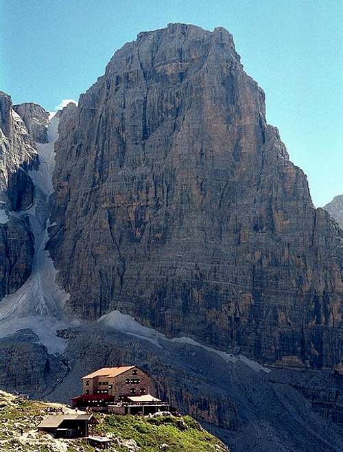 The Brentei Hut (2120m) with...