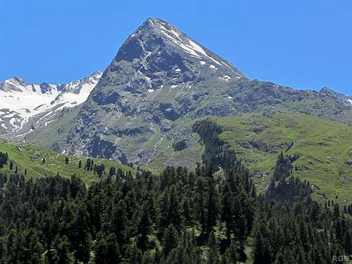 Hangerer (3021m), seen from the top of the Obergurgler Klettersteig
