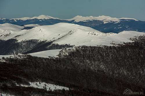 Carpathian winter horizons from Mount Pikui