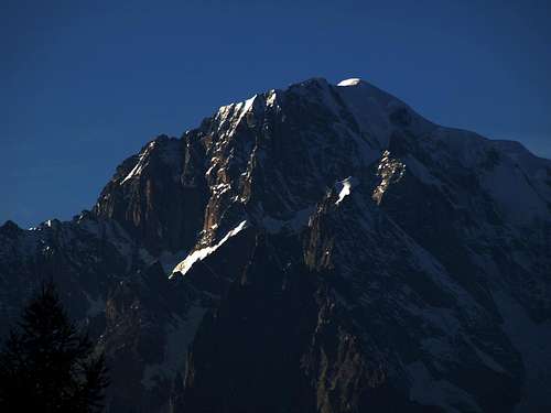 Dark almost Black Mont Blanc in almost evening 2015