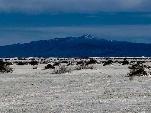 Zoomed view of Sierra Blanca Peak
