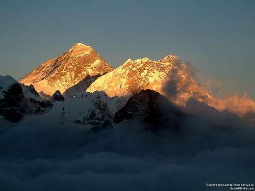 Everest, Nuptse, and Lhotse...