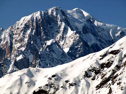 Planaval ... Mont Blanc above Aiguille Blanche 2016