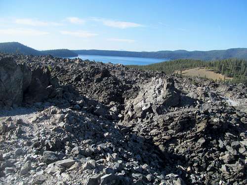 Paulina Lake beyond Big Obsidian Flow