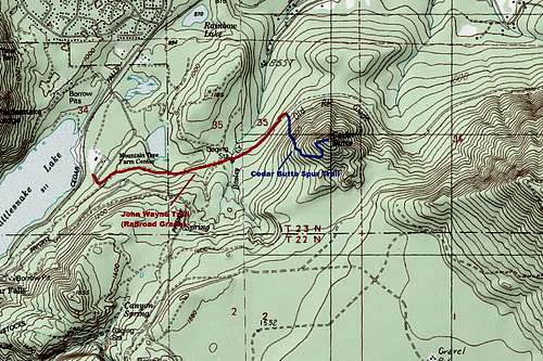 Cedar Butte Trail Map