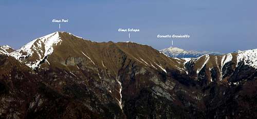 Monte Corno annotated panorama