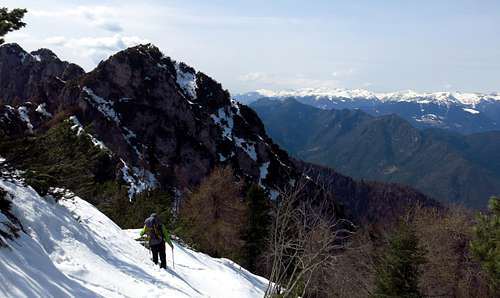 Monte Corno summit slopes and Southern Adamello