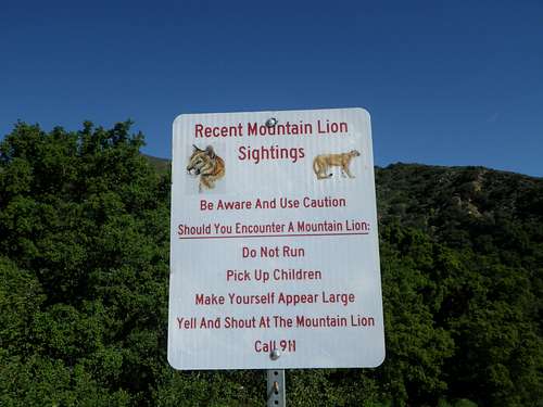 Sign at Evey Canyon Trailhead