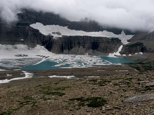 Salamander Glacier Above Grinnell Glacier & Upper Grinnell Lake