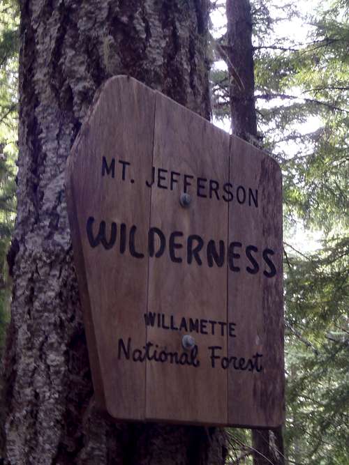 Entering Mount Jefferson Wilderness