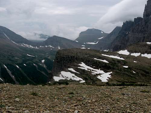 Piegan Pass Framed by Cataract Mountain & Piegan Mountain