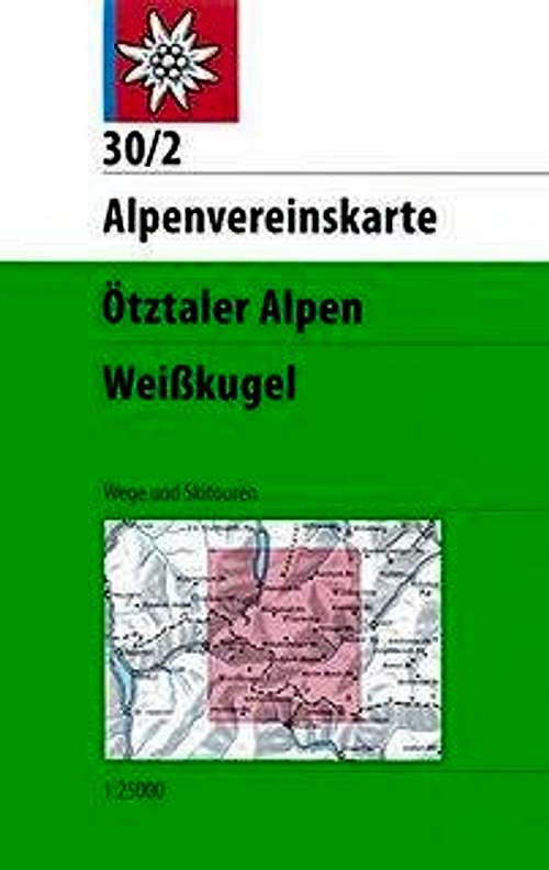 Alpenvereinskarte 30/2 Otztaler Alpen: Weisskugel