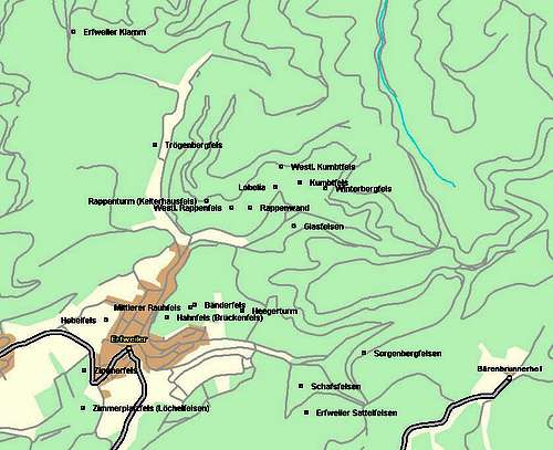 Map of the Erfweiler area of...