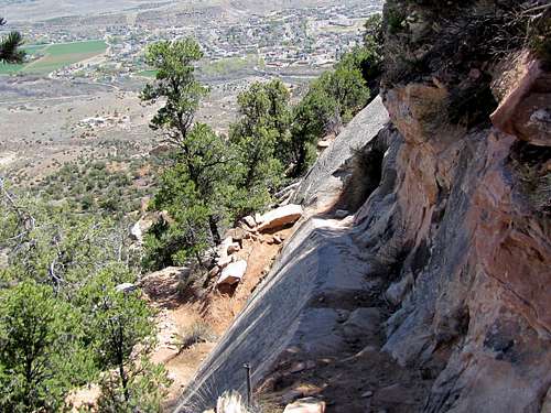 Trail carved in the cliff