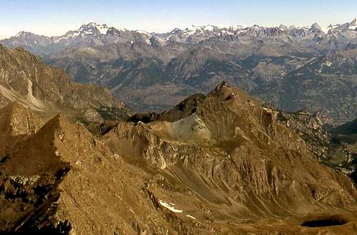 Panoramic view northwards from the summit of Punta Tersiva 3513 m