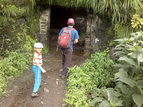 Entering the first door of the fort