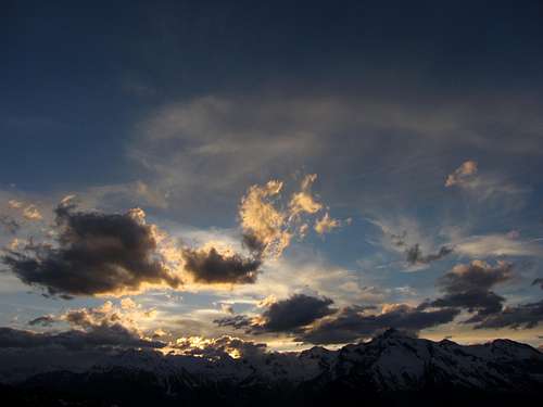 Alpes Vaudoises at sunset