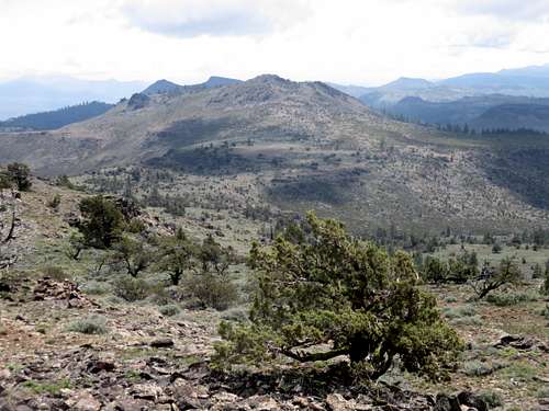 Otis Canyon Peak 7,118’ and McKesick Peak 7,096’ from Black Mountain 7,180'