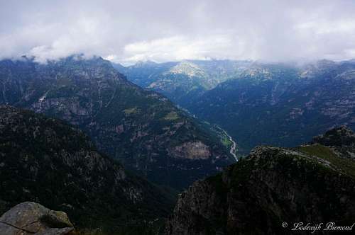 Upper Verzasca Valley from the summit