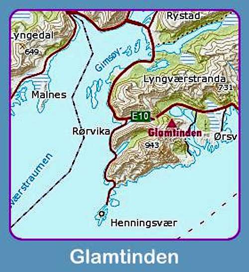 Glåmtinden map