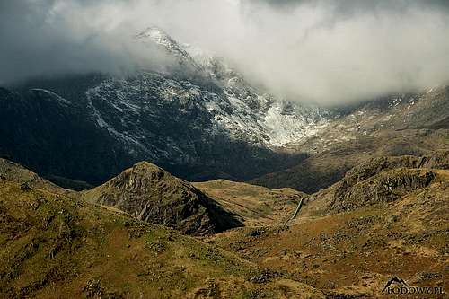 Mount Snowdon in clouds