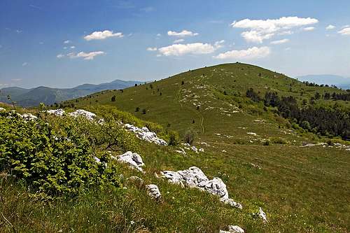 Zbevnica fore-summit from Spicasti vrh