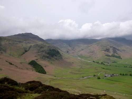 Looking towards Scafell over Bowfell