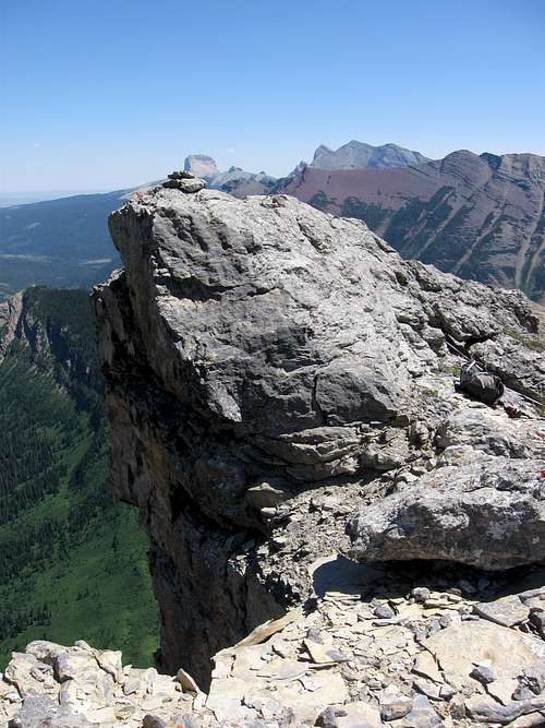 Overhanging Summit Block of Whitecrow Mountain