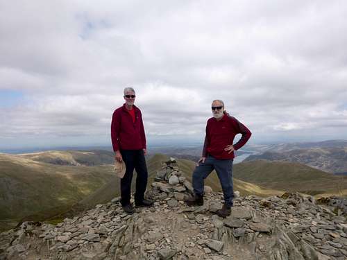 Ken and Johnnie enjoy the view from Helvelyn