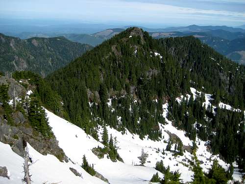Twin Peaks north summit from south summit