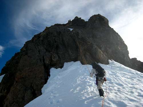 Rappelling from the summit of Olympus