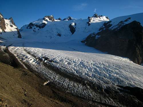Mount Olympus Blue Glacier moraine viewpoint