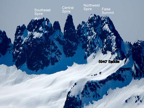 Spire Mountain from Hubbart Peak