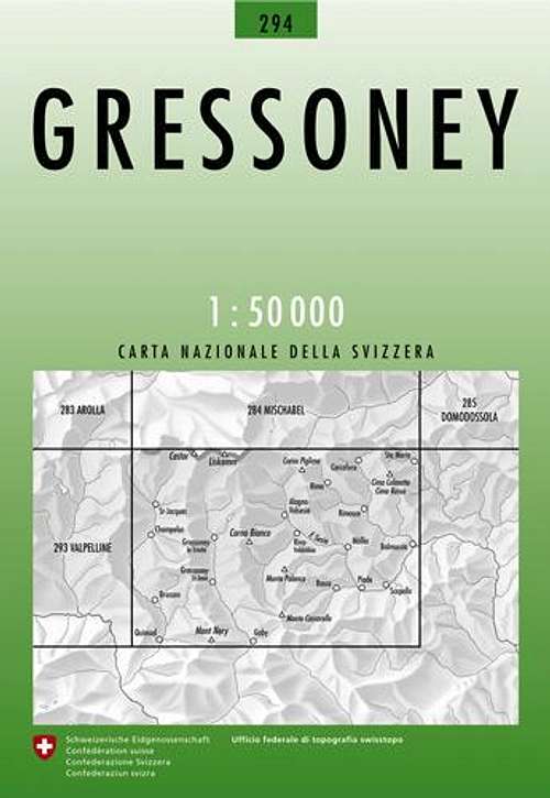 No. 294 Gressoney 1:50.000 Map