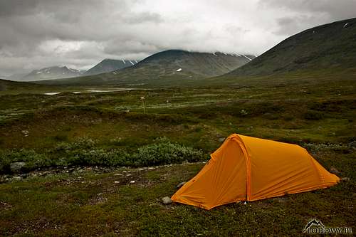 Cloudy morning in Tjaktjavaggi