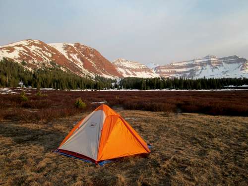My campsite in the valley beneath Kings Peak