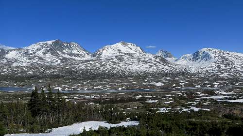 White Pass Peaks from the lower slopes of Taiya Peak