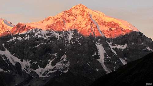 Alpenglow on Ortler