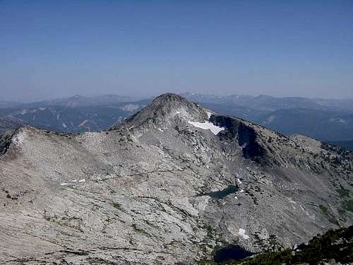 Looking south to Pyramid Peak...