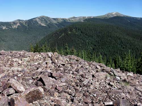 View north to Gold Hill 12,711'