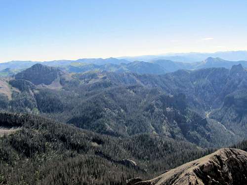 (L) Point 12473 ft, (R) Eagle & Saddle Mtns