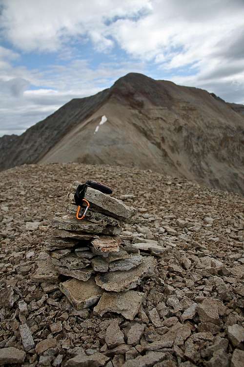 Tiny summit cairn