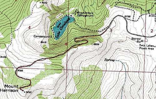 Topographic map of the summit...