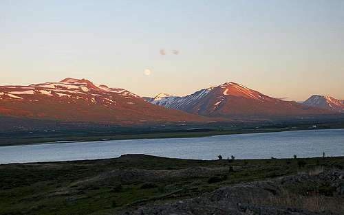 Mountains above Lagarfljot lake