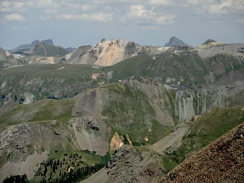 Distant Views of Precipice Peak on Left and Wetterhorn Peak on Right