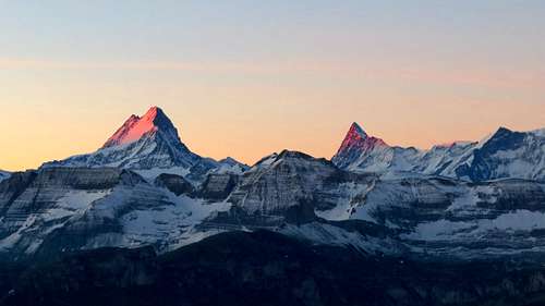 Sunrise over Bernese Alps