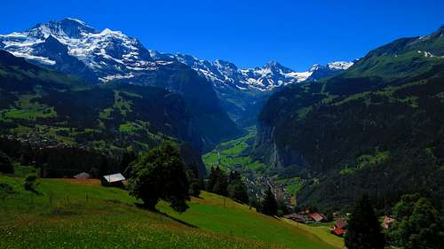 Bernese Alps around Lauterbrunnental valley