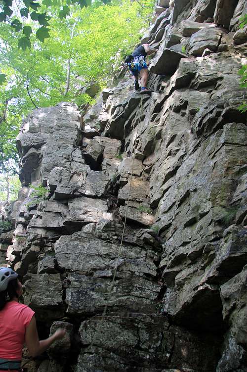 Headless Climber Leading I Love Big Jugs (5.8)