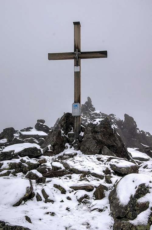 Summit cross on the top of Urkundkolm